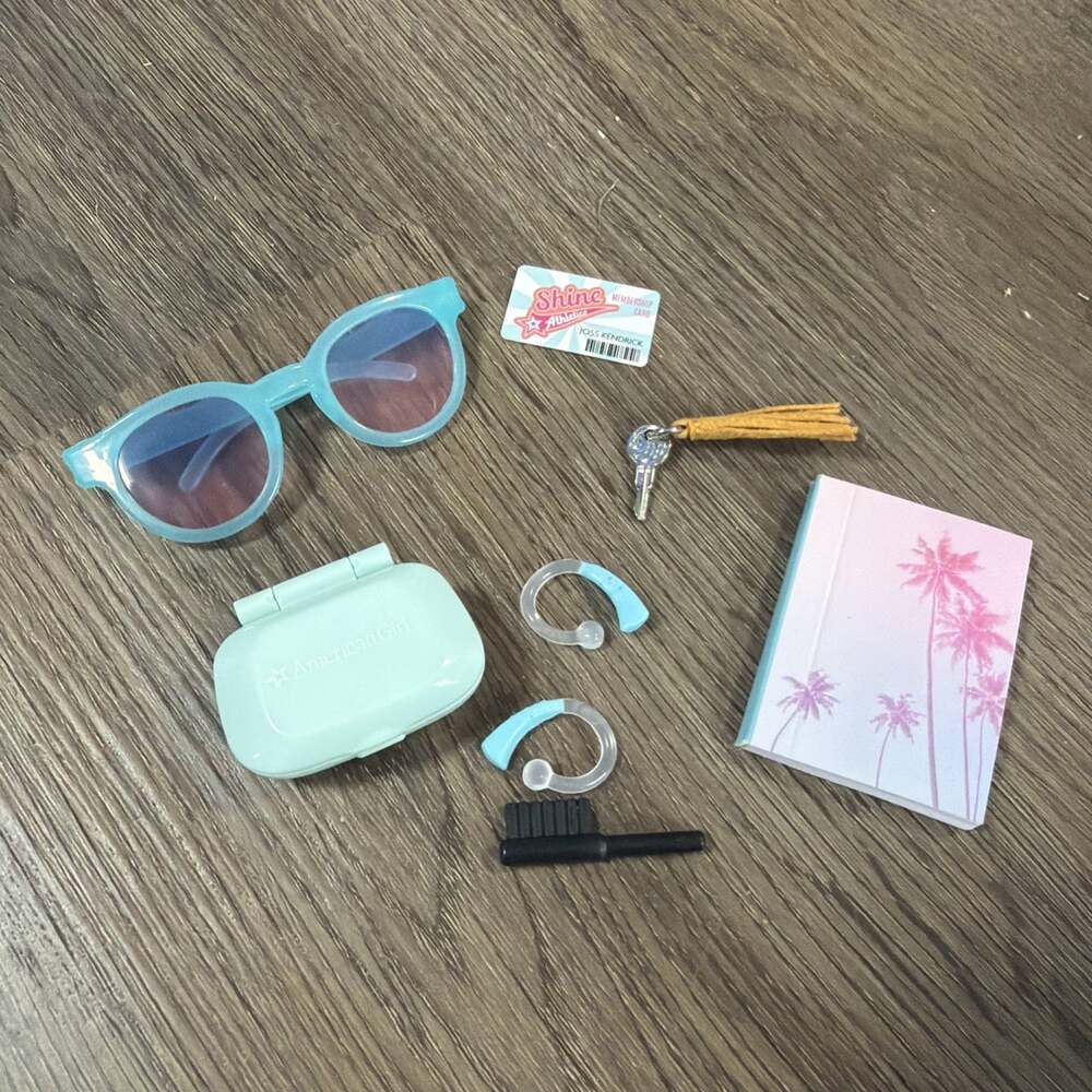 Retired American Girl Doll Joss Hearing Aids Case Brush Accessories